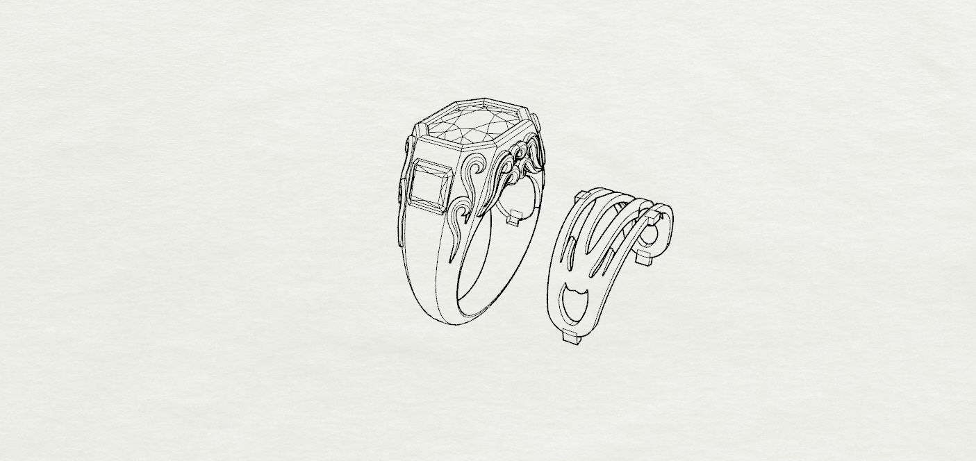 Man ring 3D print model_19