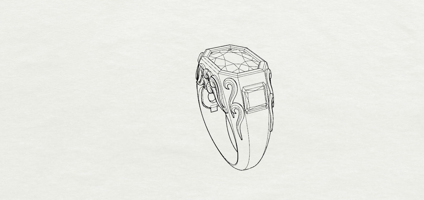 Man ring 3D print model_17