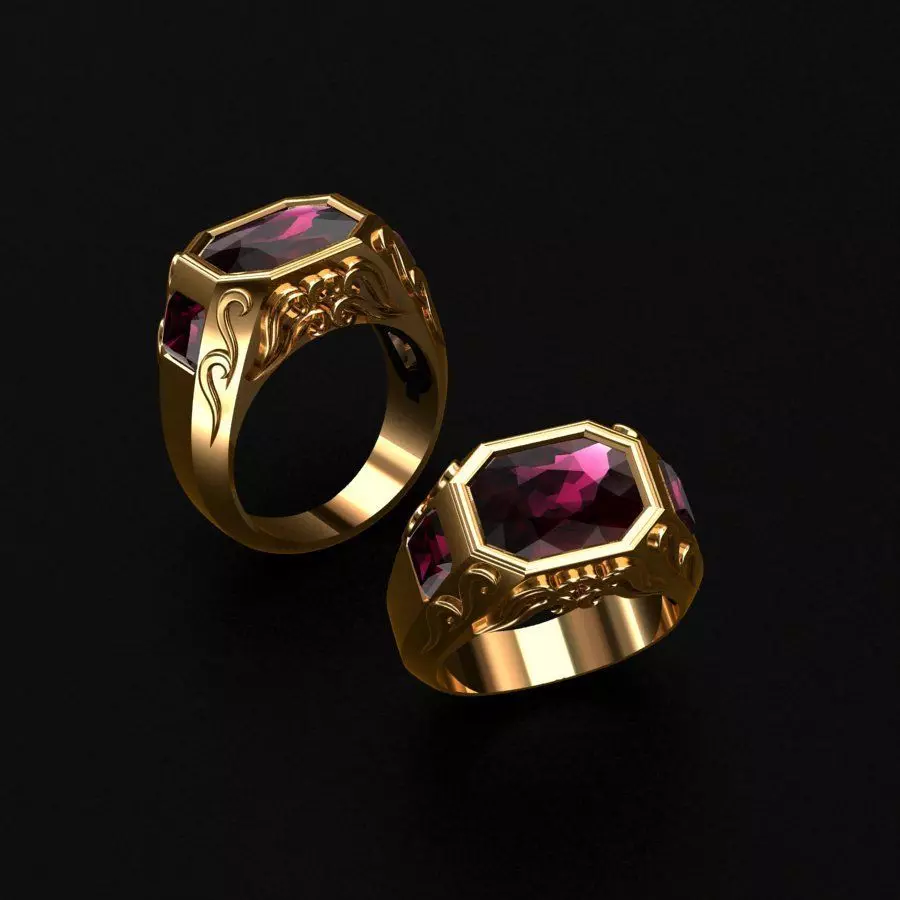 Man ring 3D print model_0