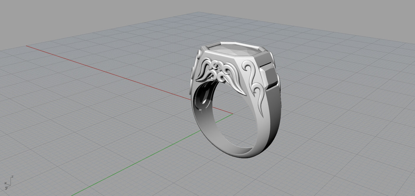 Man ring 3D print model_13