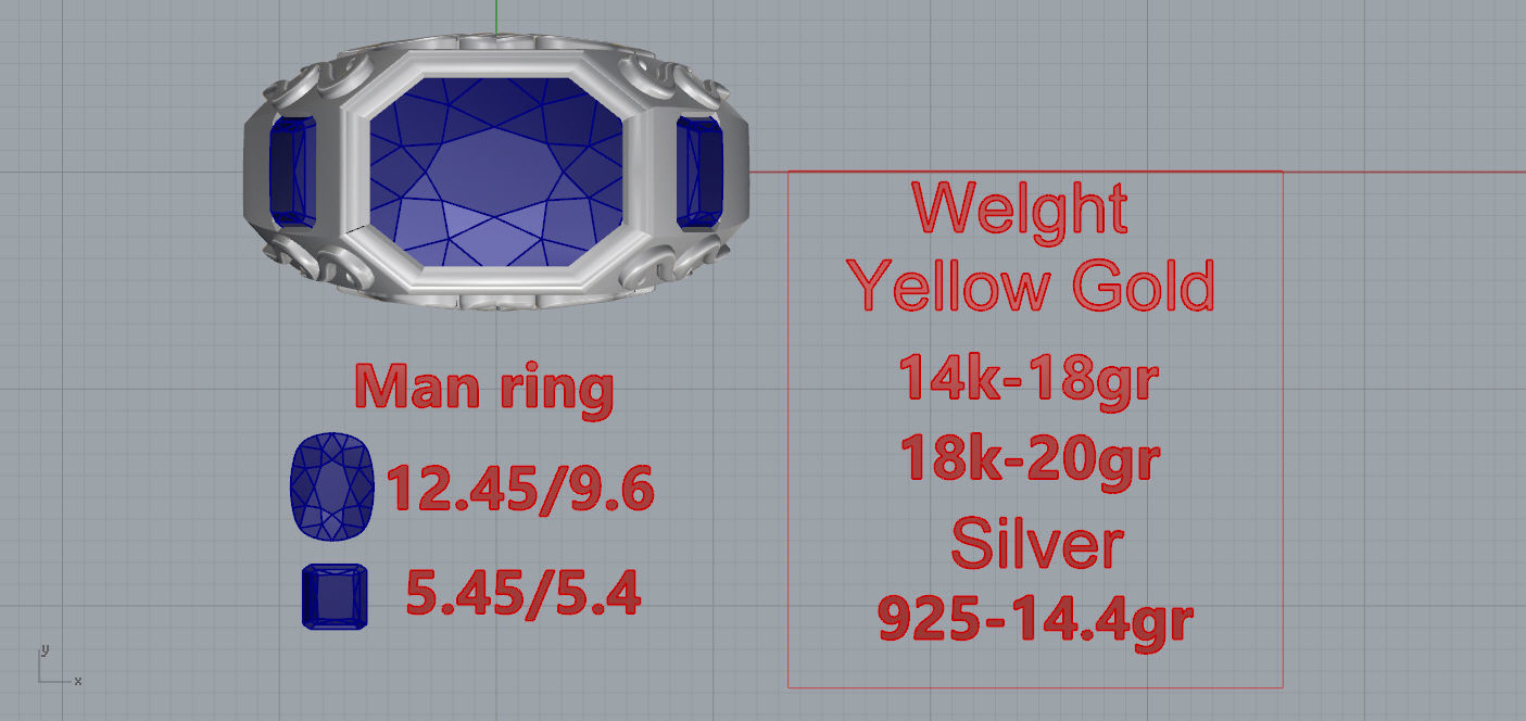 Man ring 3D print model_5