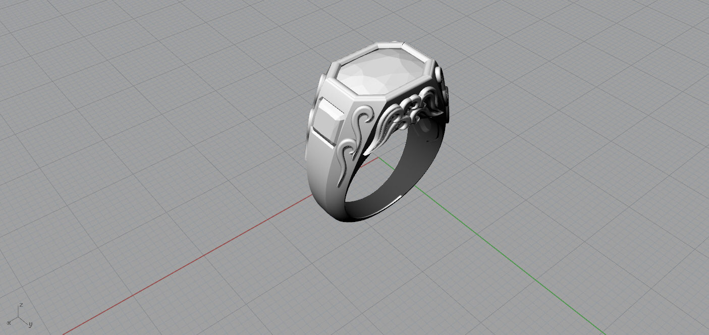 Man ring 3D print model_12