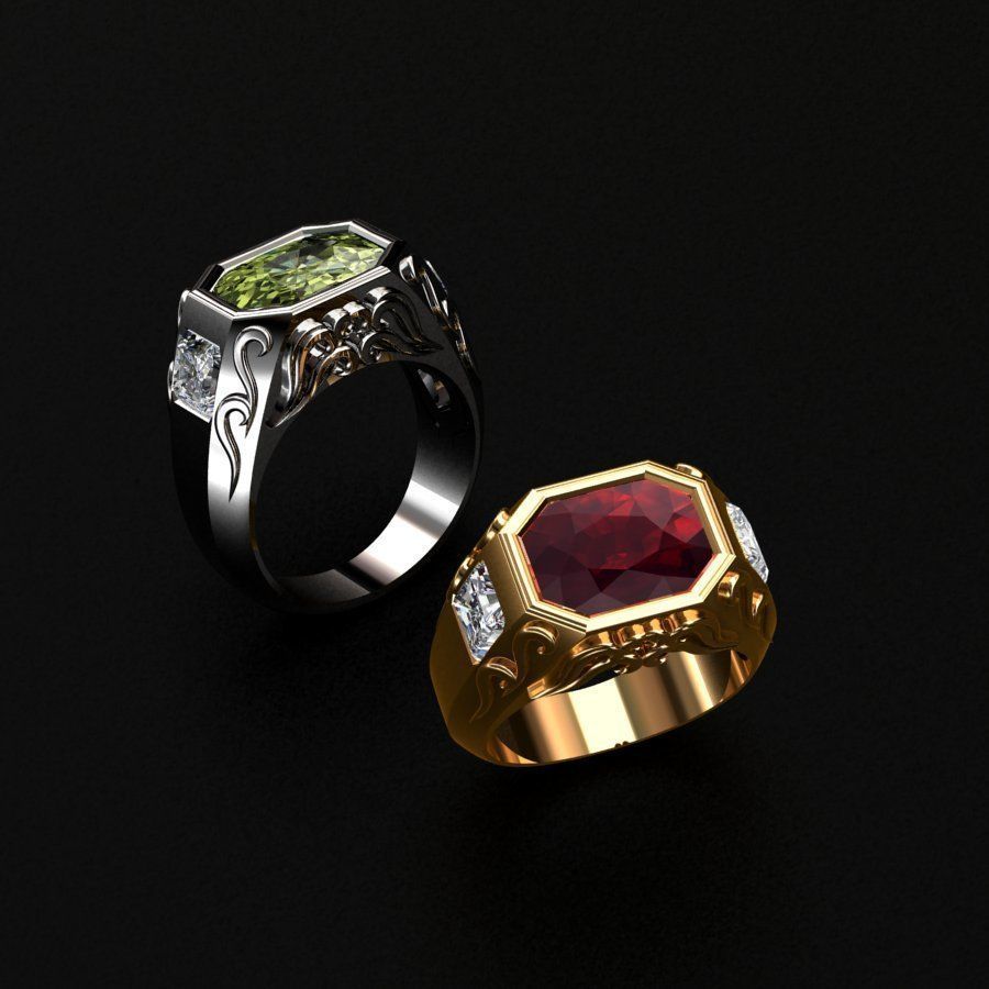 Man ring 3D print model_4