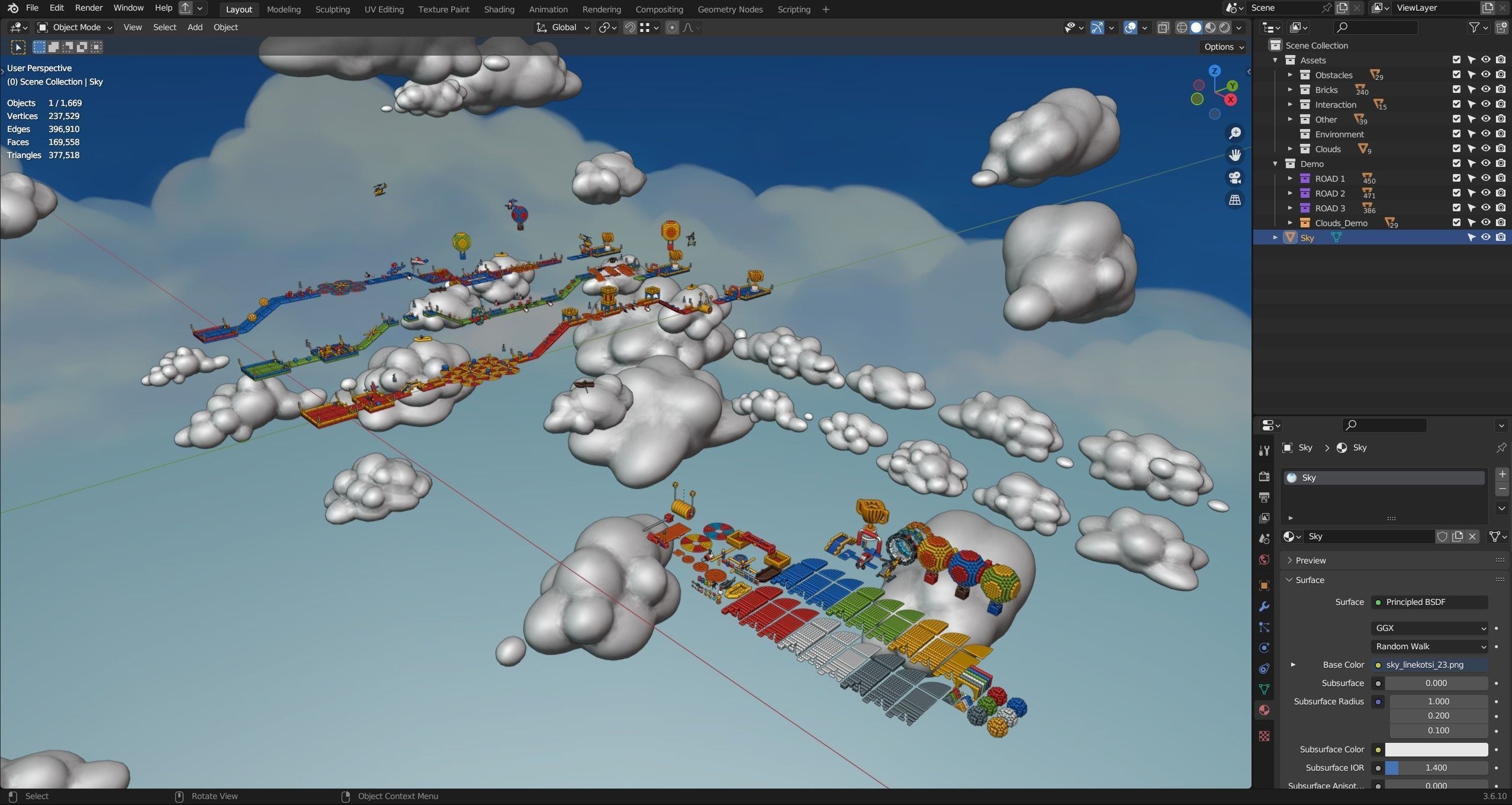 Platformer 7 Constructor Low-poly 3D model_42
