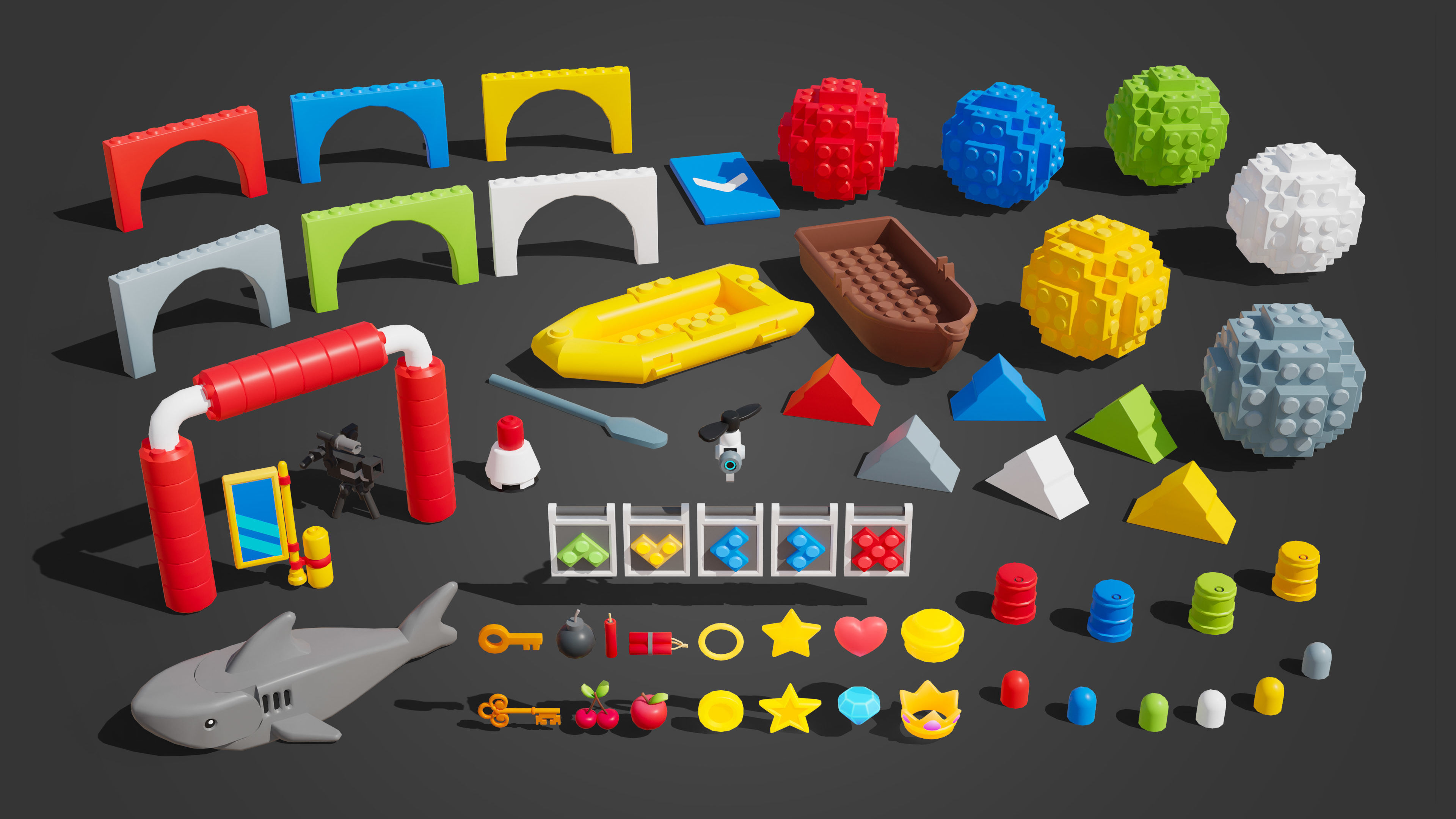 Platformer 7 Constructor Low-poly 3D model_36