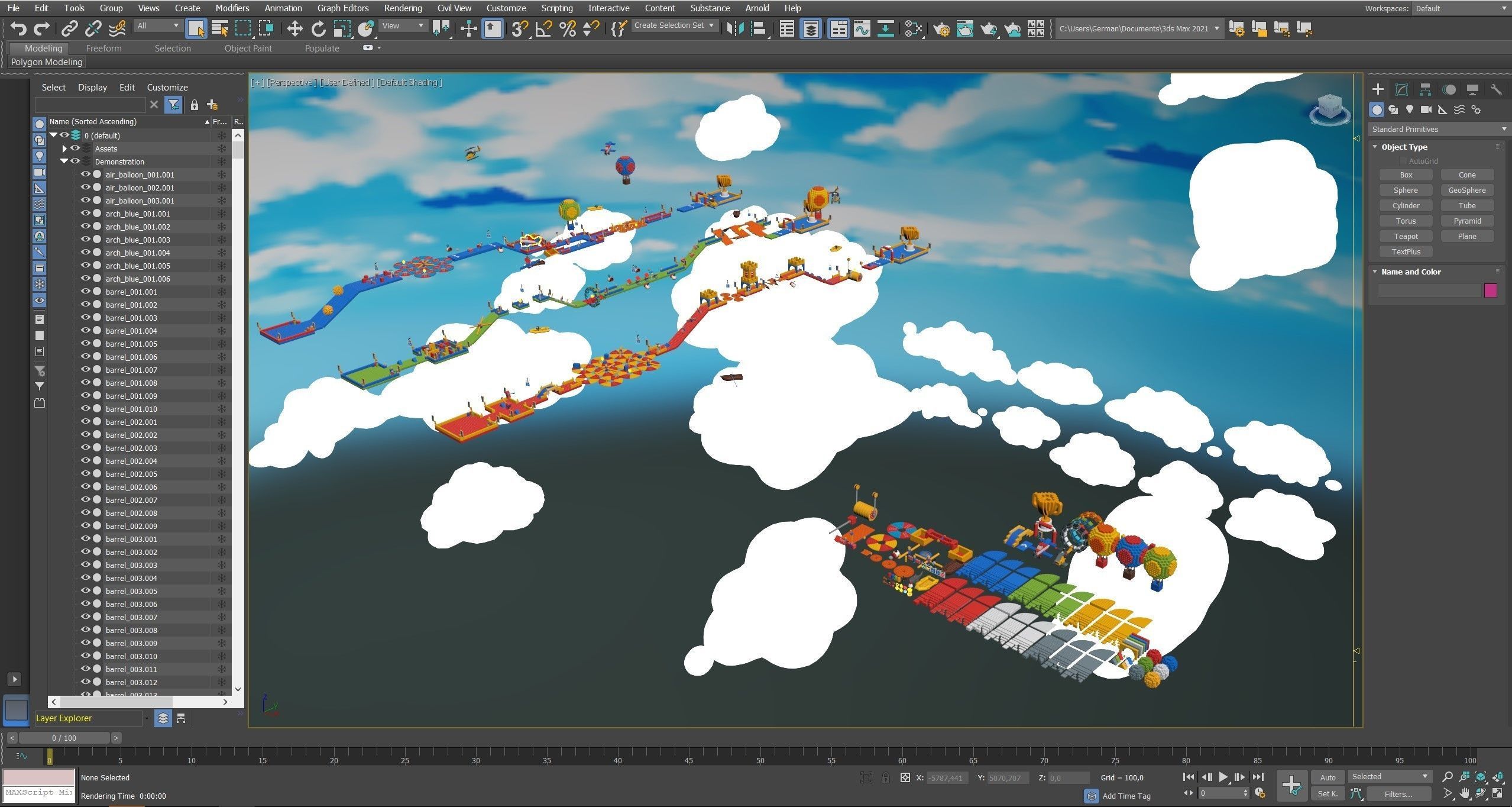 Platformer 7 Constructor Low-poly 3D model_44