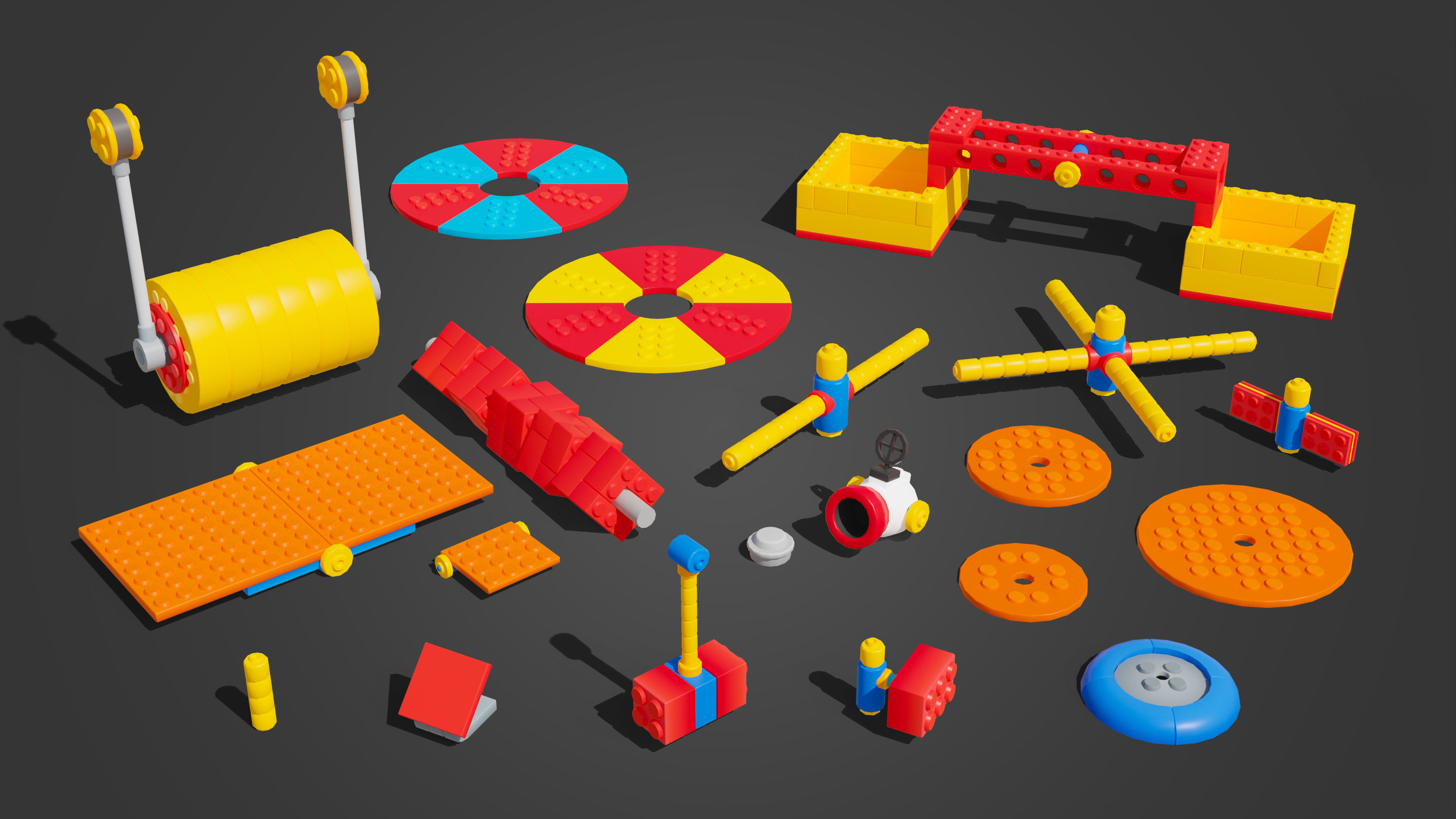 Platformer 7 Constructor Low-poly 3D model_34