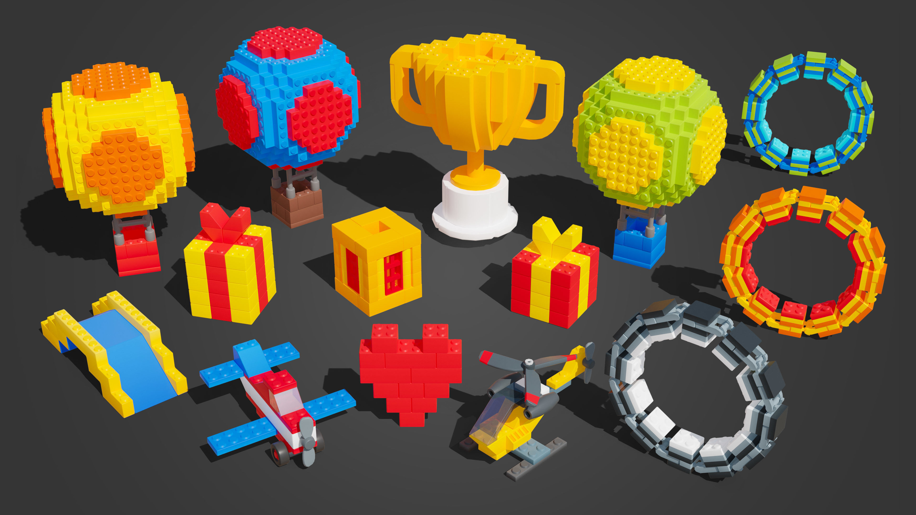 Platformer 7 Constructor Low-poly 3D model_35