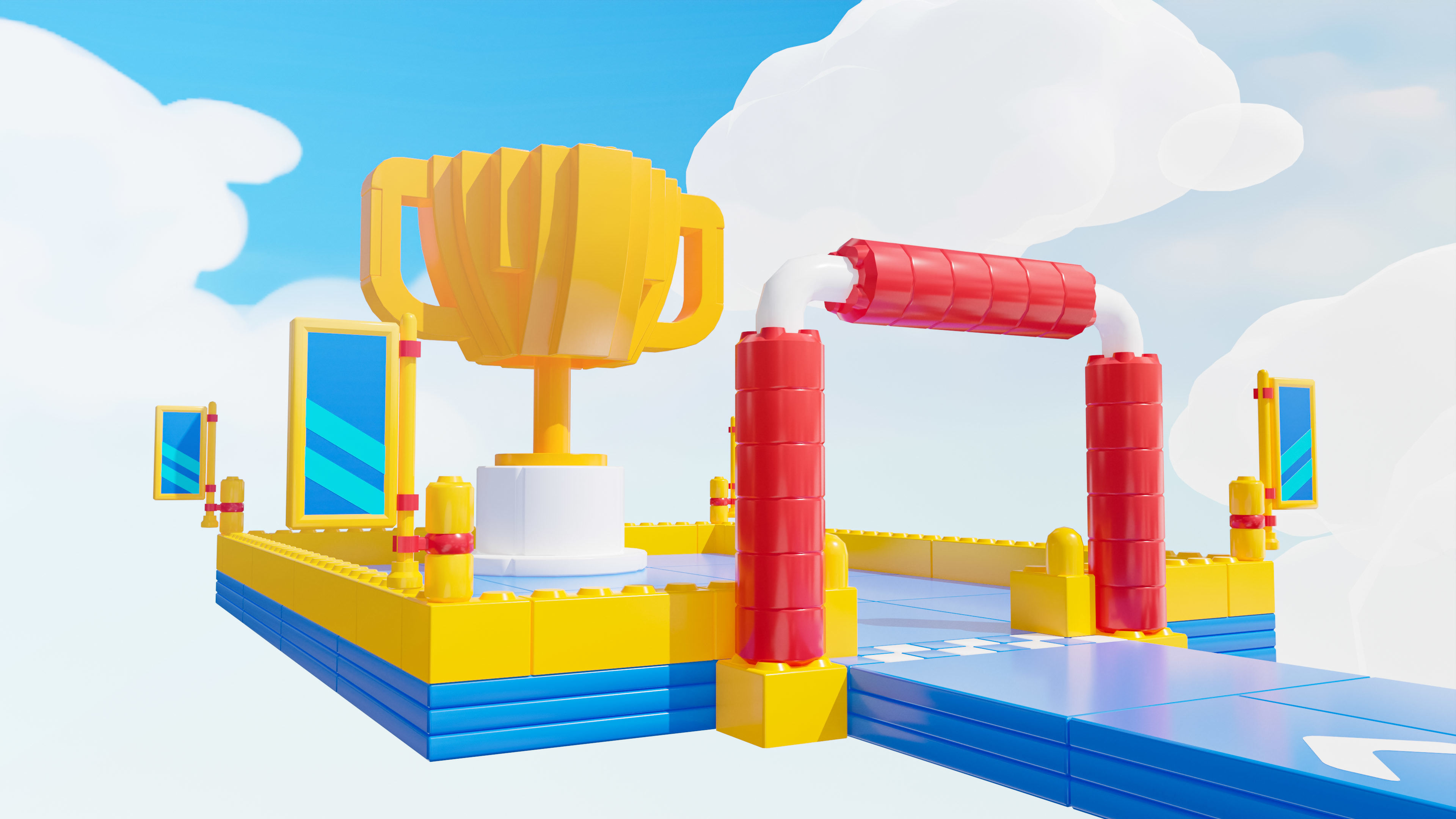Platformer 7 Constructor Low-poly 3D model_33