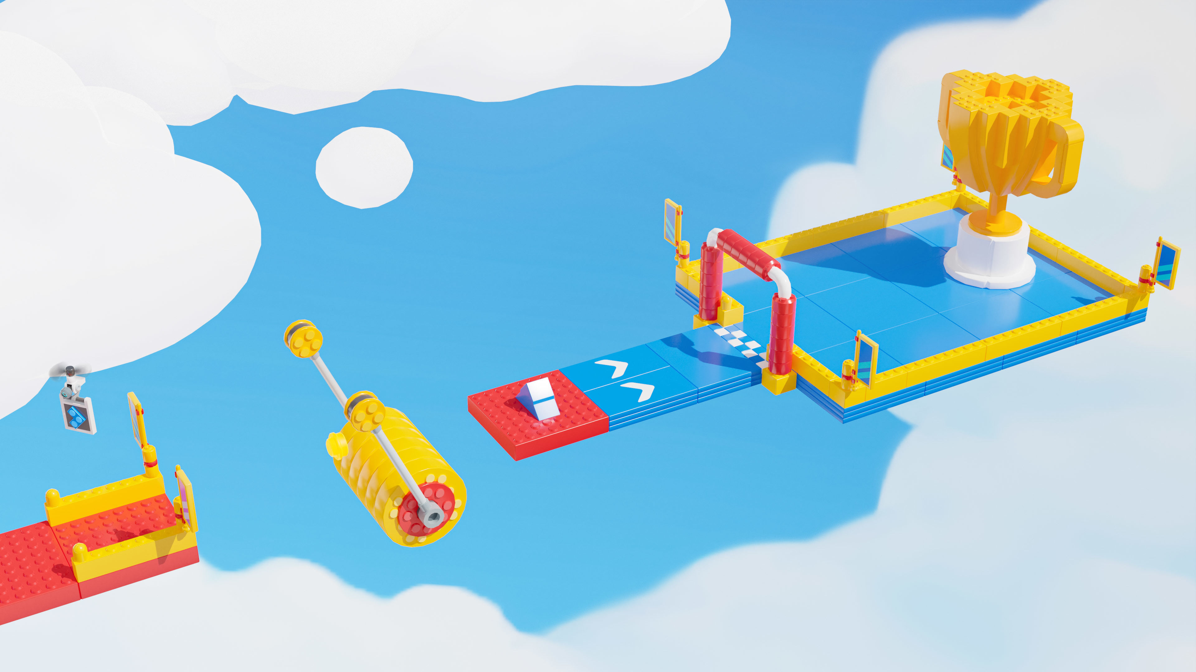 Platformer 7 Constructor Low-poly 3D model_8