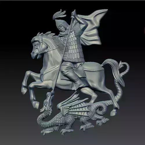 Saint George Sao Jorge 3D print model 3D print model