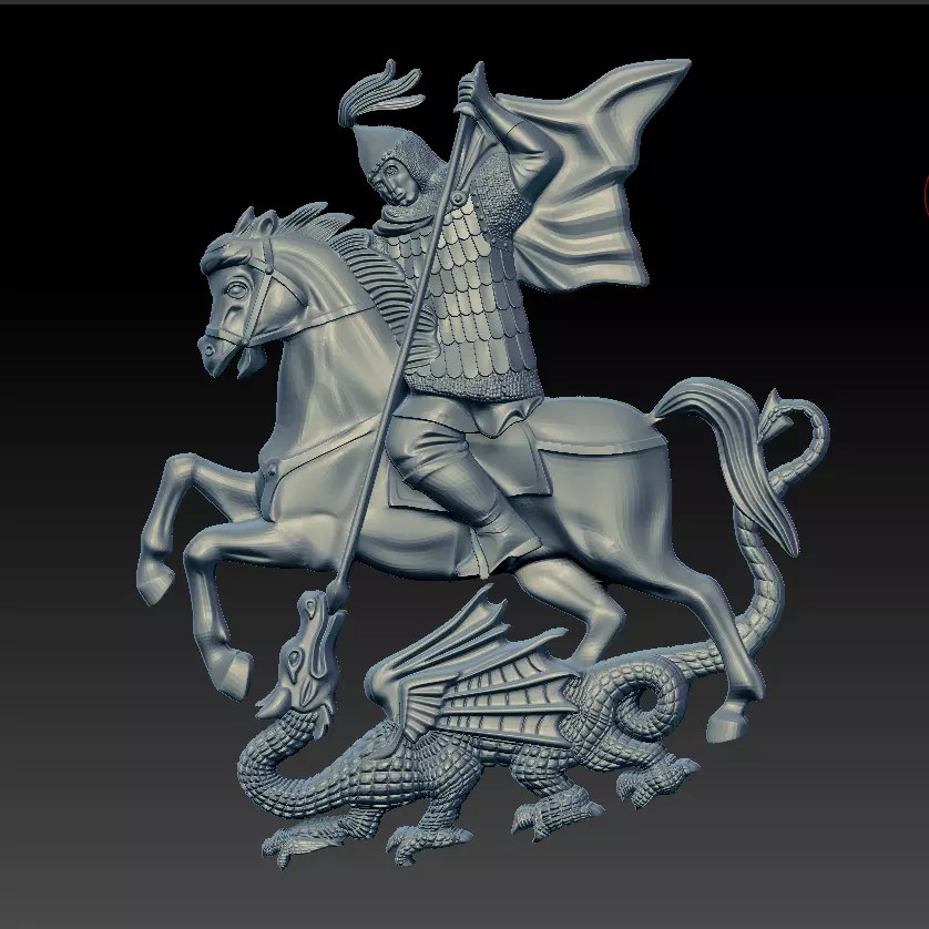 Saint George Sao Jorge 3D print model 3D print model