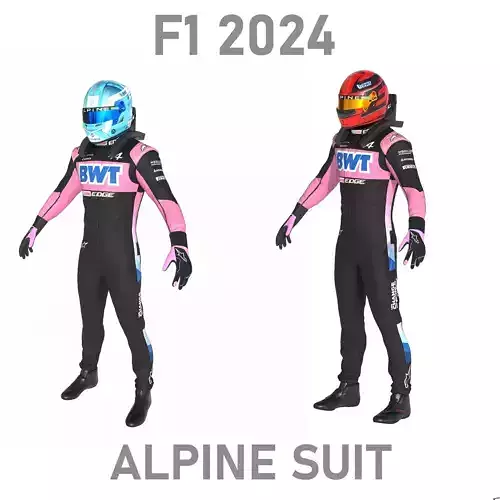 F1 Alpine Suit 2024 Low-poly 3D model