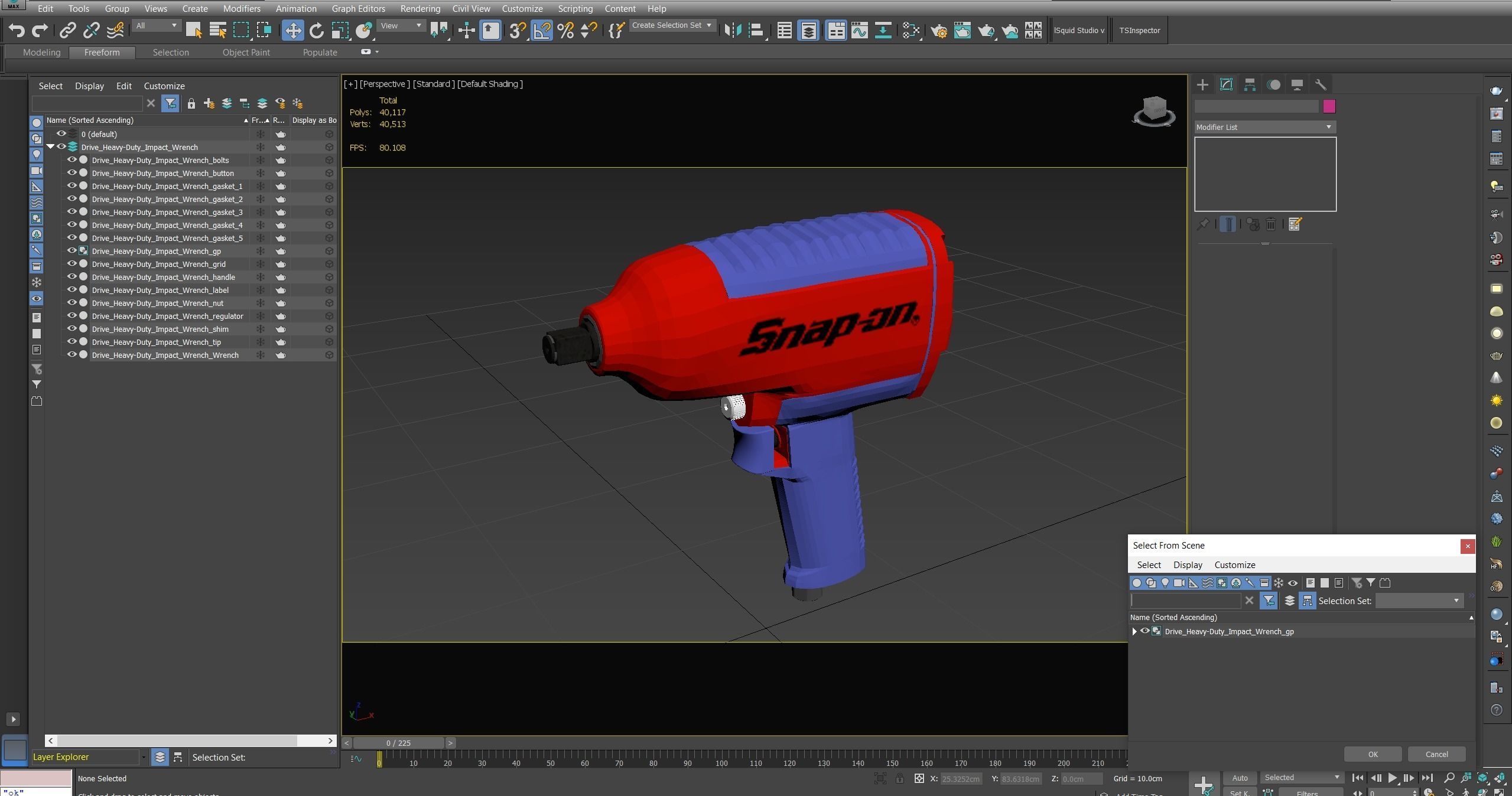 SO Drive Heavy Duty Impact Wrench MG725 Low-poly 3D model_25