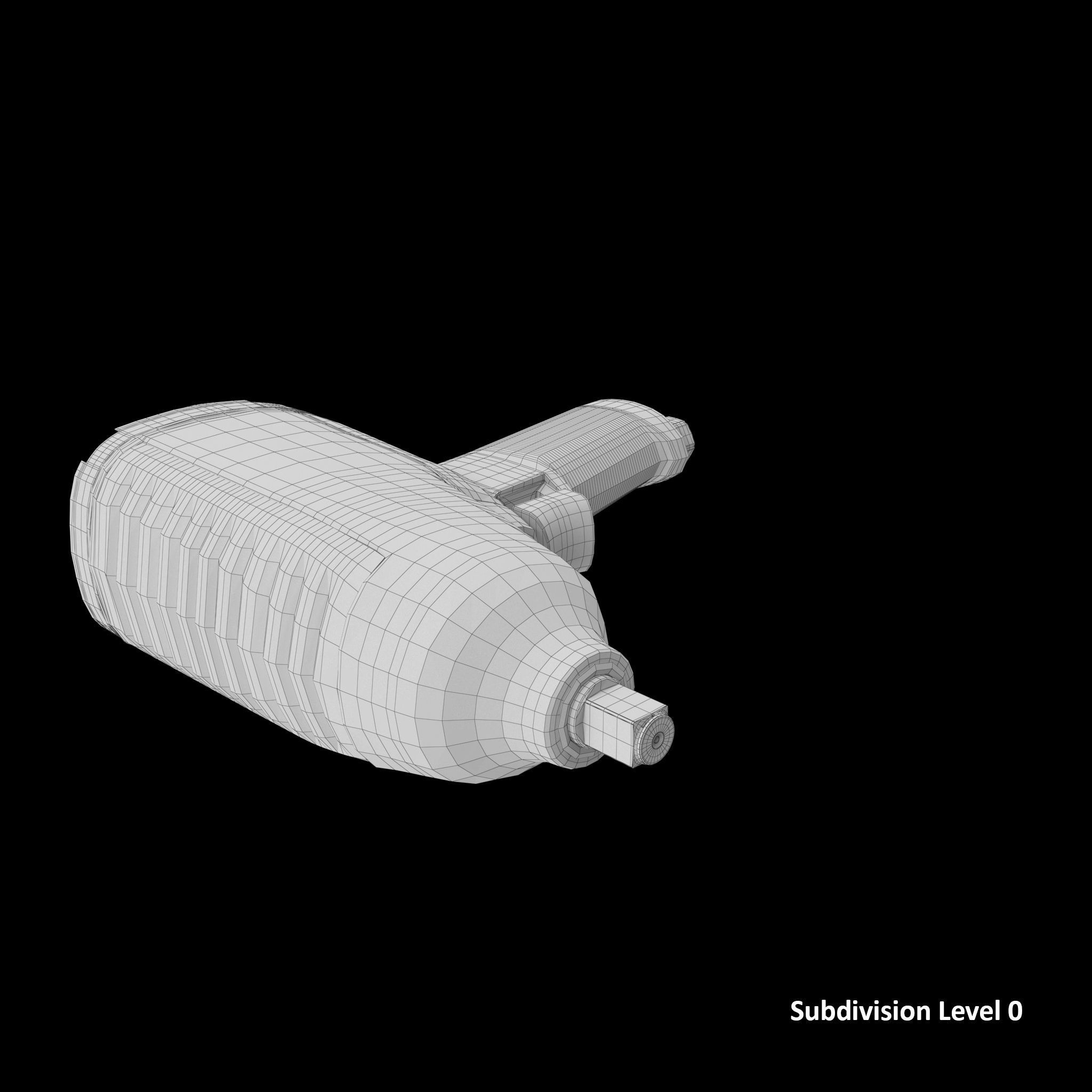 SO Drive Heavy Duty Impact Wrench MG725 Low-poly 3D model_12