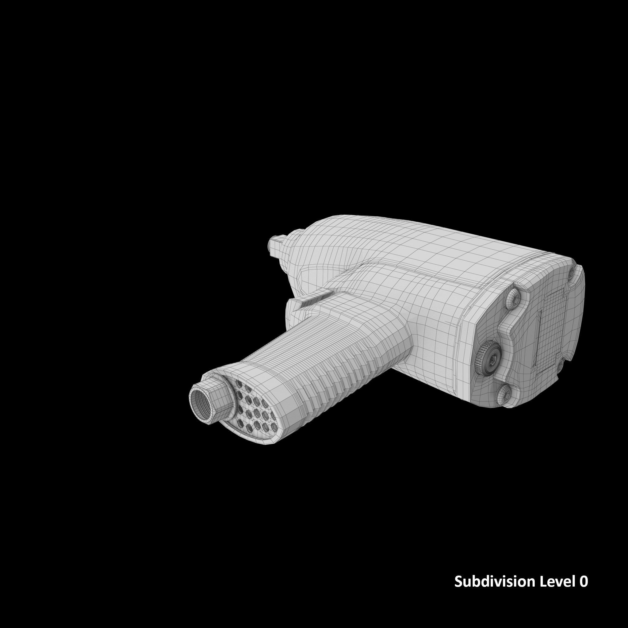 SO Drive Heavy Duty Impact Wrench MG725 Low-poly 3D model_10