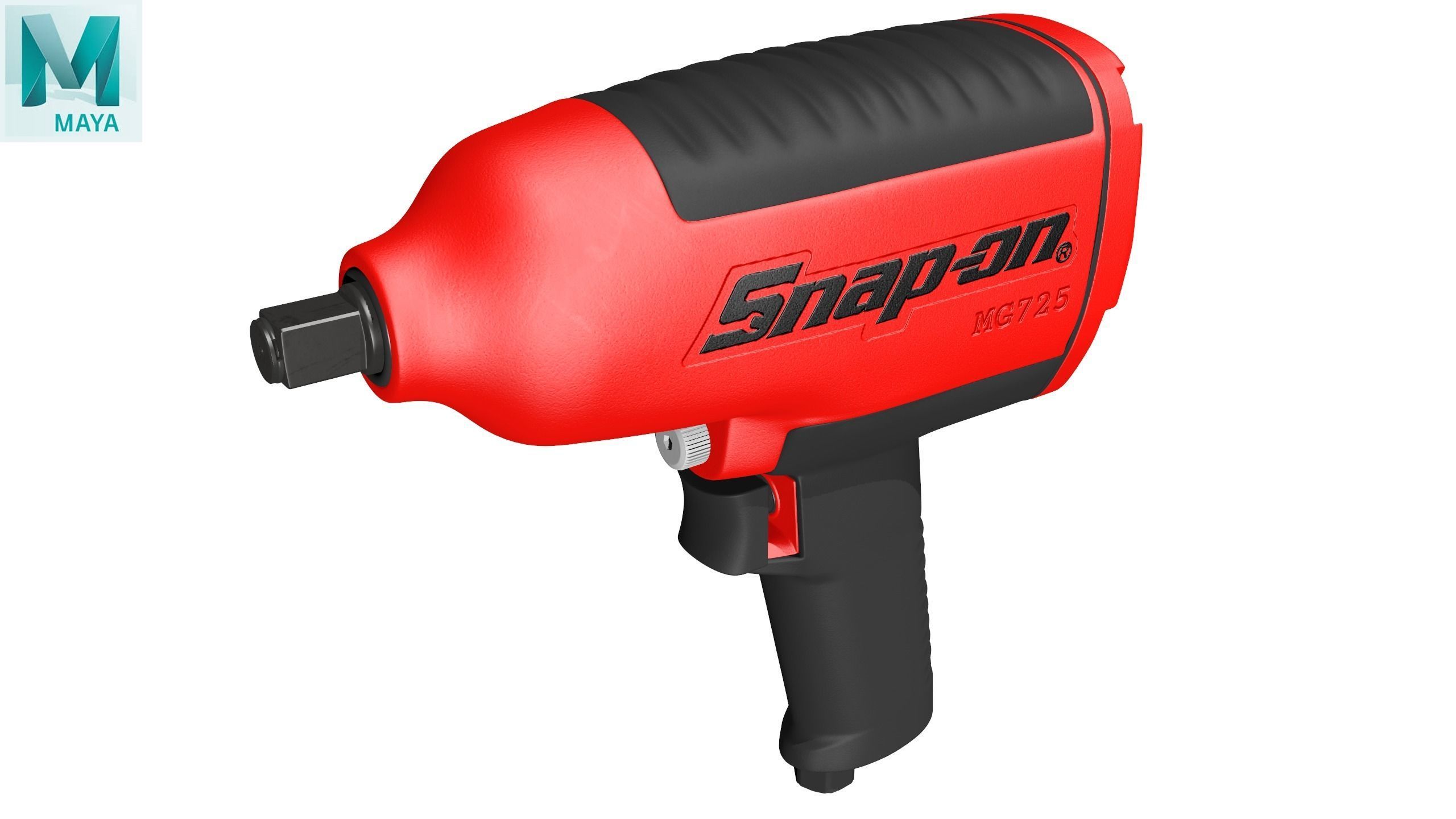 SO Drive Heavy Duty Impact Wrench MG725 Low-poly 3D model_26