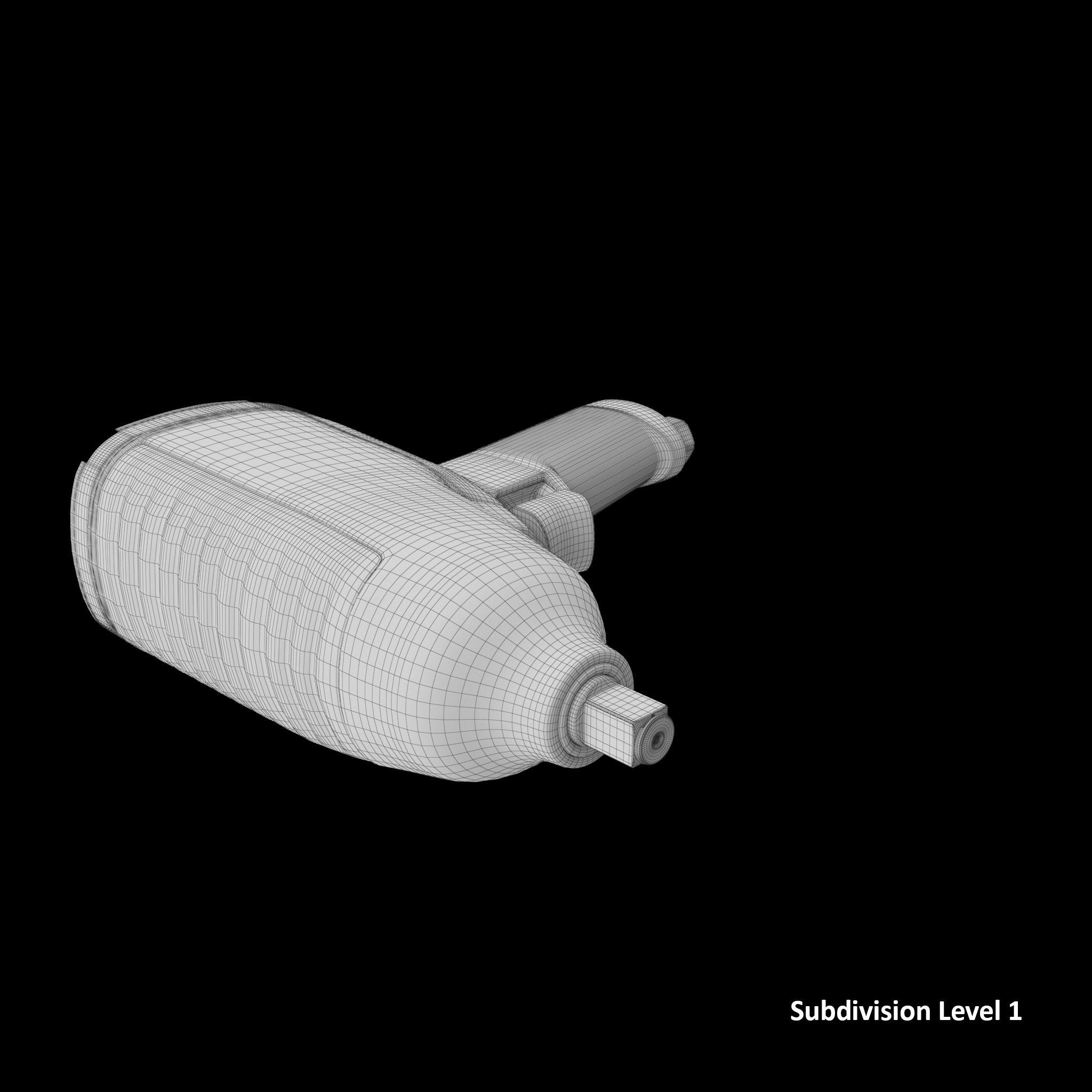 SO Drive Heavy Duty Impact Wrench MG725 Low-poly 3D model_13