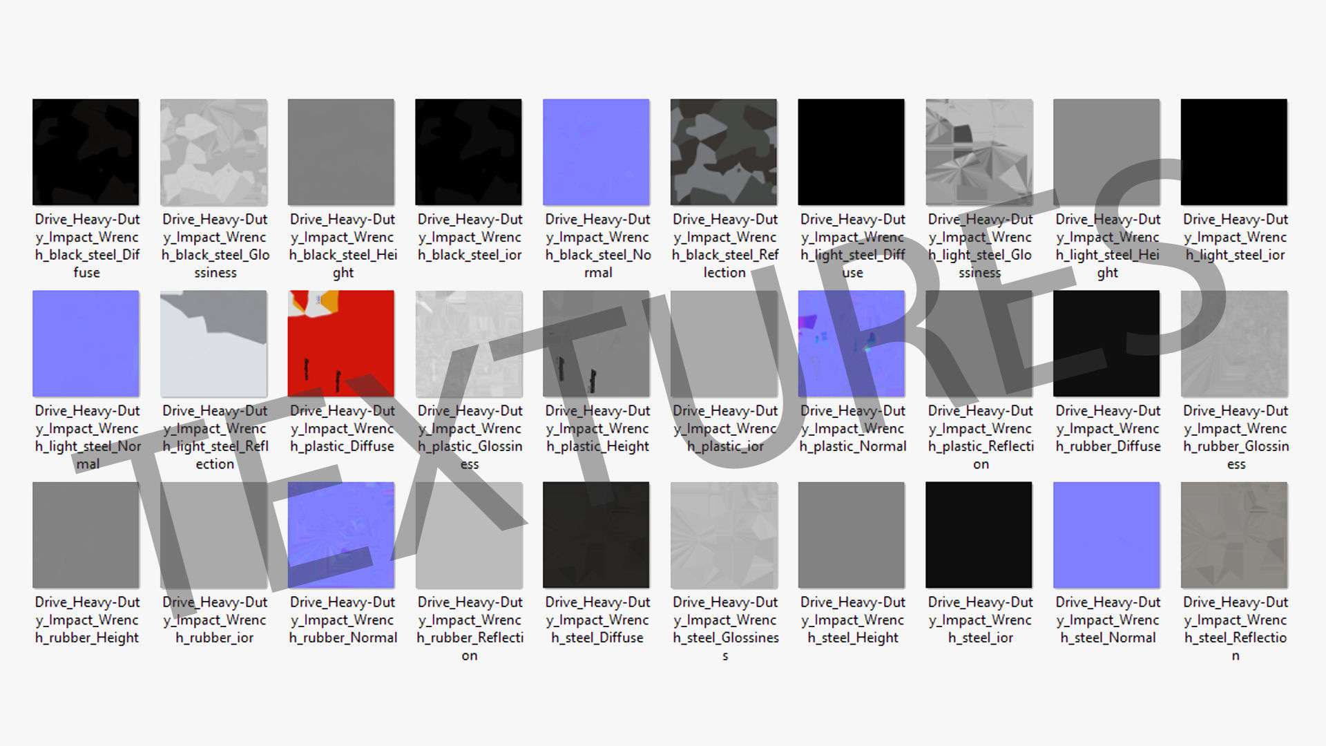 SO Drive Heavy Duty Impact Wrench MG725 Low-poly 3D model_30