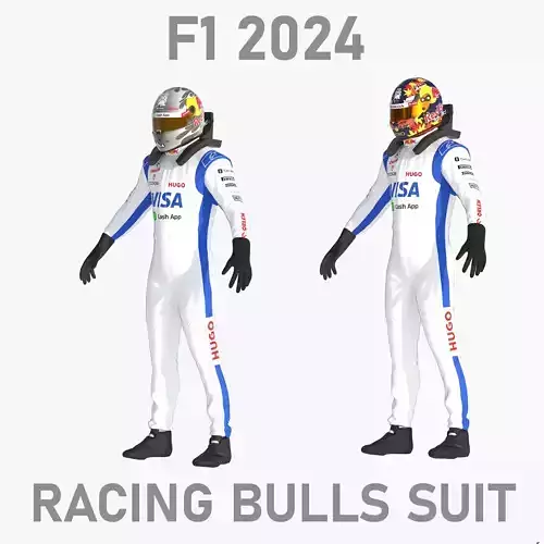 F1 Racing Bulls Suit 2024 Low-poly 3D model
