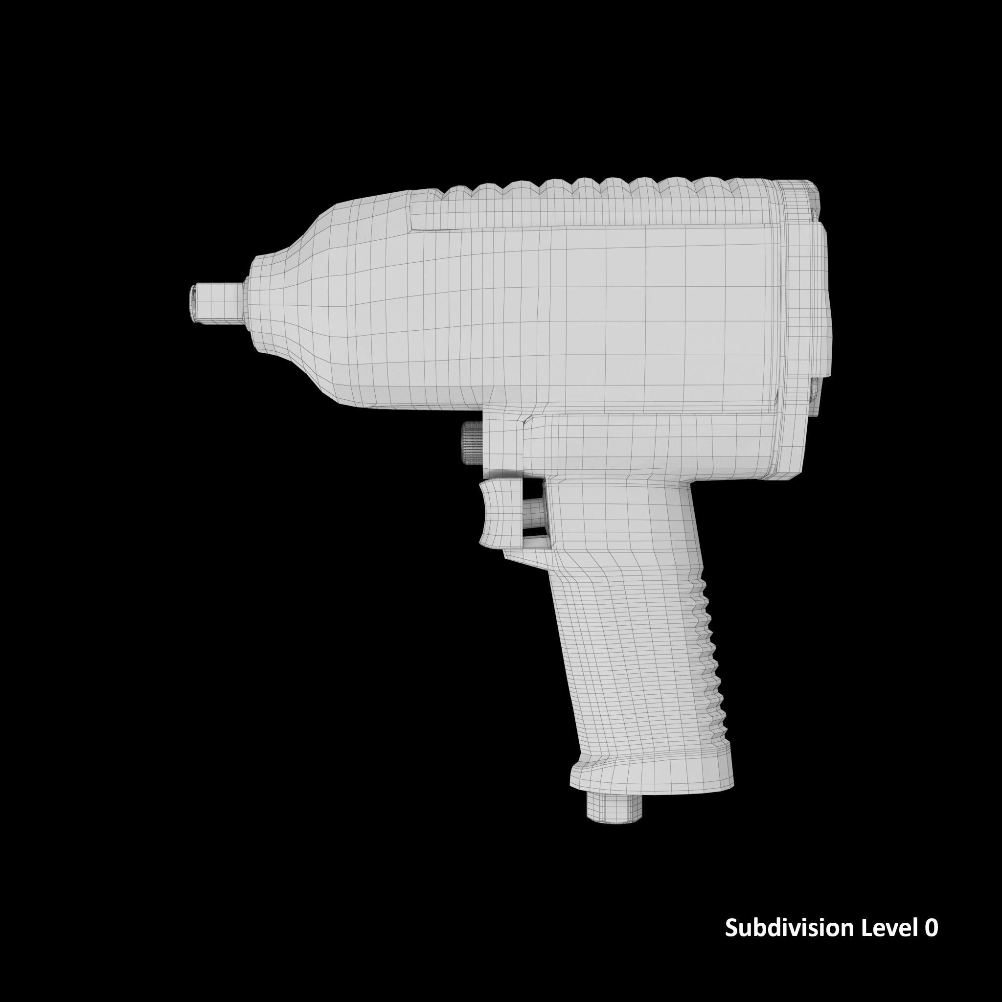 Drive Heavy Duty Impact Wrench MG725 Low-poly 3D model_8
