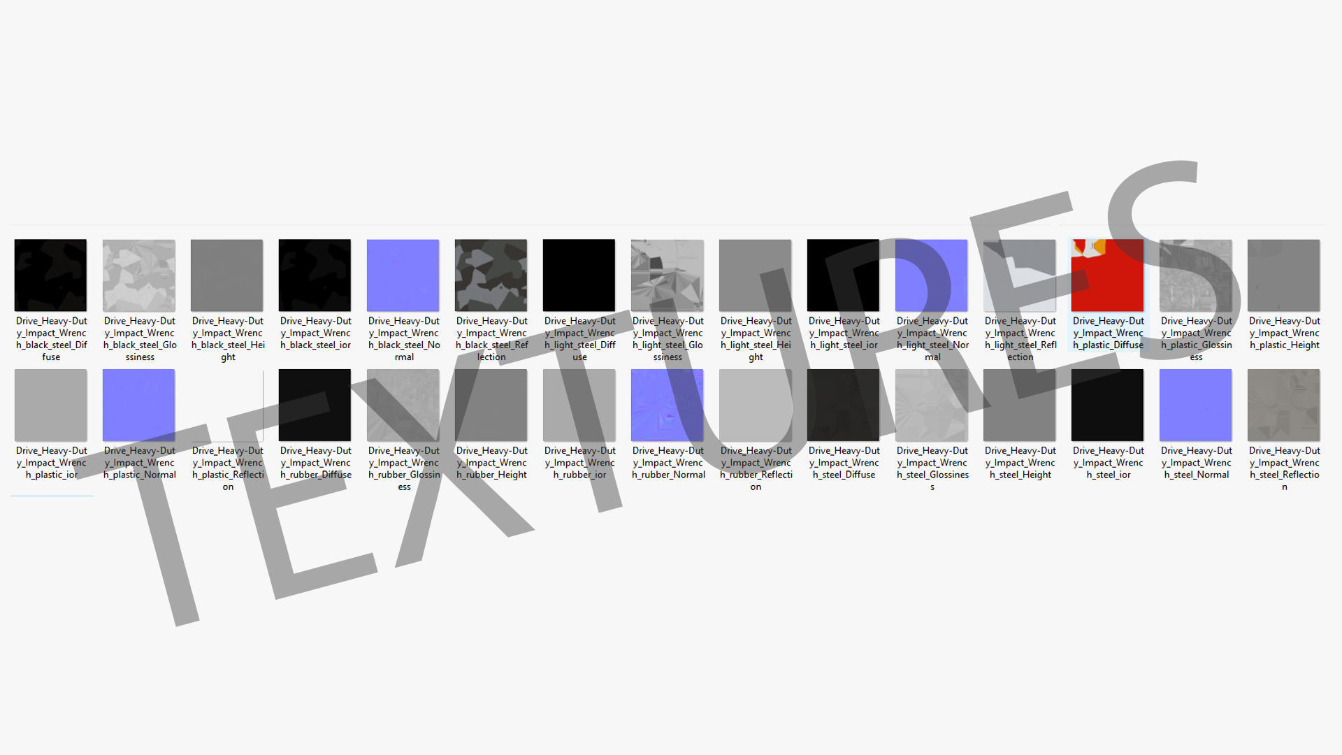 Drive Heavy Duty Impact Wrench MG725 Low-poly 3D model_30