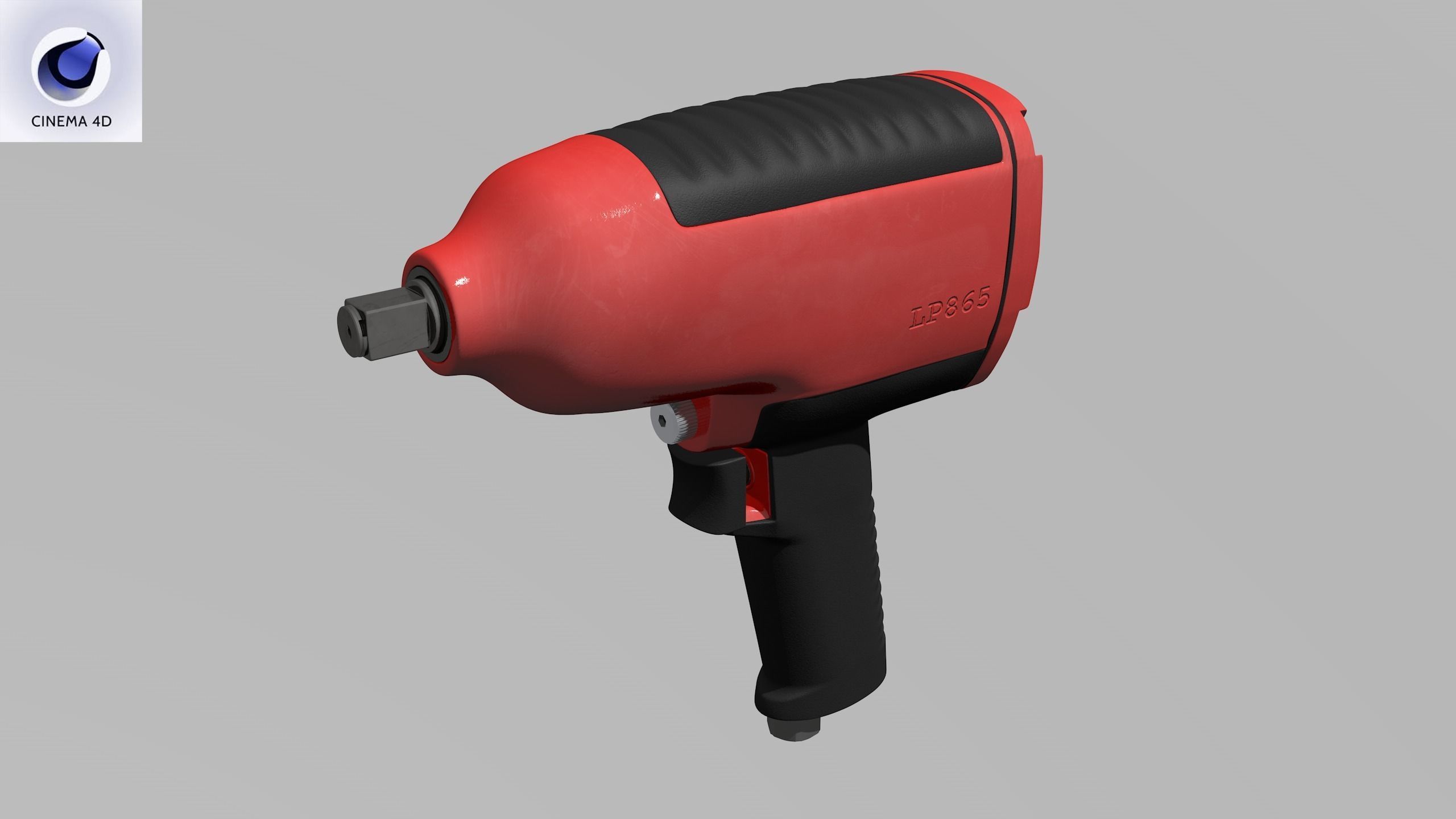 Drive Heavy Duty Impact Wrench MG725 Low-poly 3D model_28