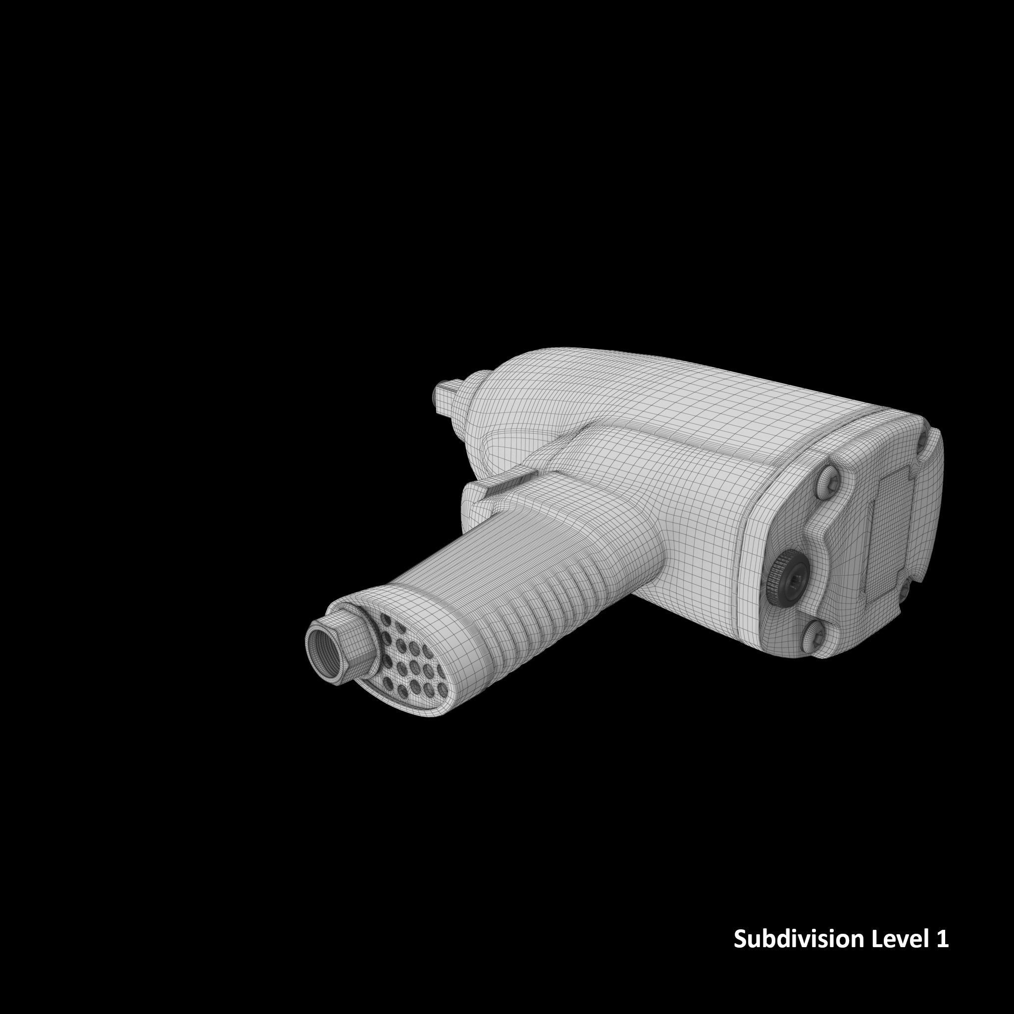 Drive Heavy Duty Impact Wrench MG725 Low-poly 3D model_11