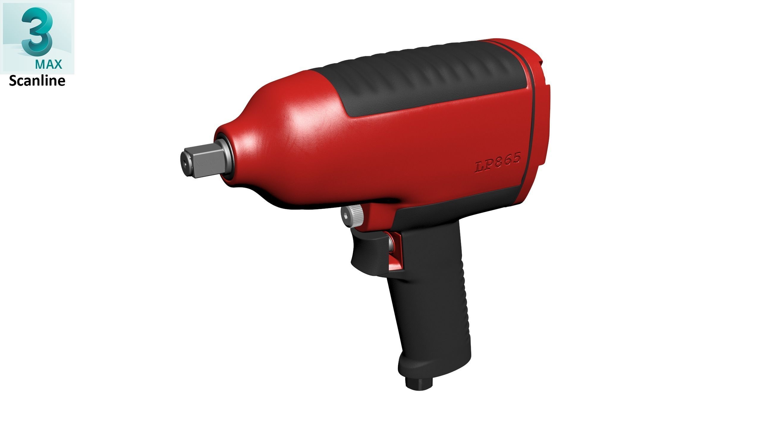 Drive Heavy Duty Impact Wrench MG725 Low-poly 3D model_24