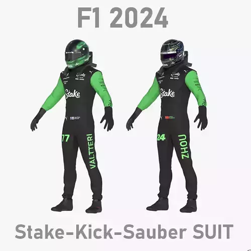 F1 Stake Kick Sauber 2024 Low-poly 3D model