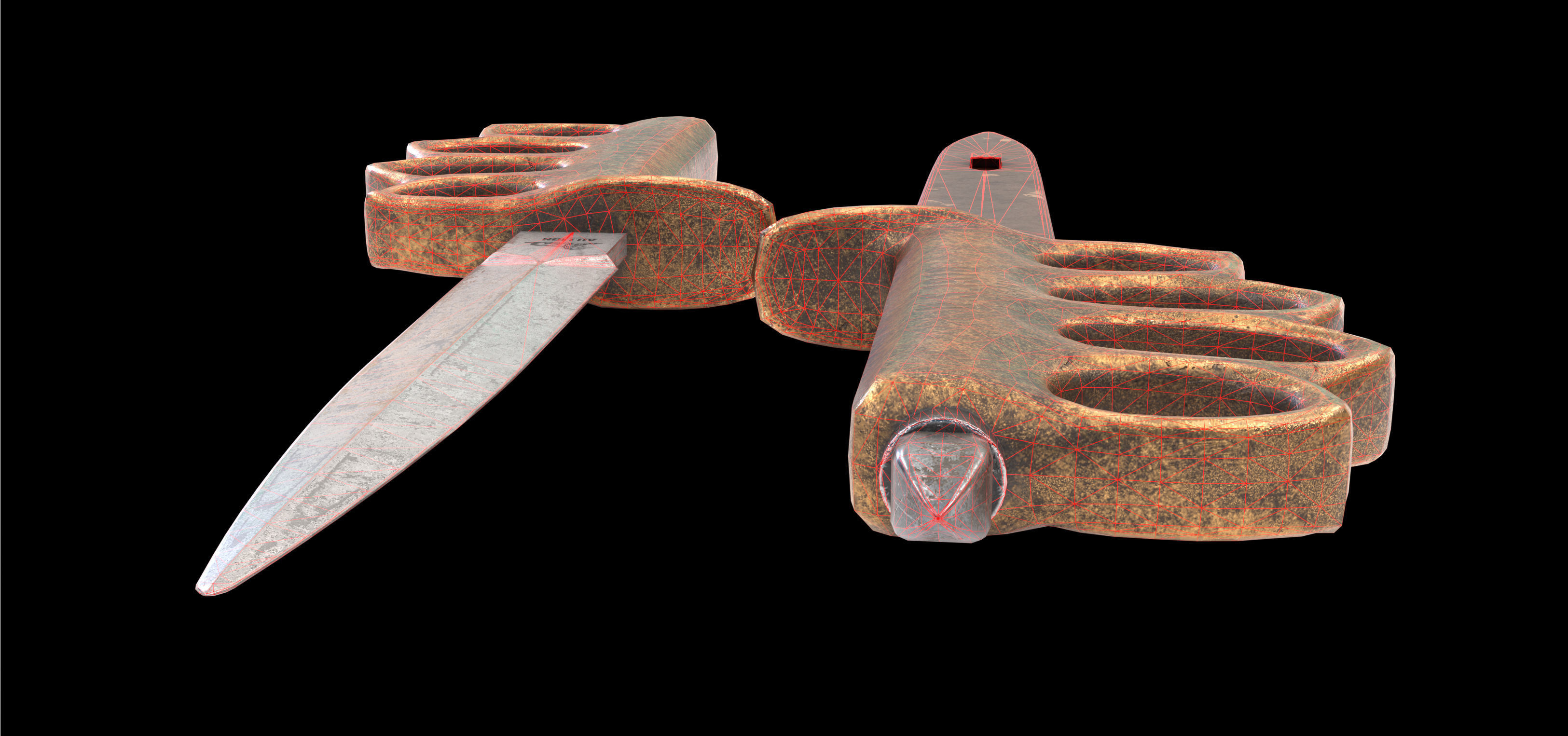 Trench Knife MK1 1918 Low-poly 3D model_9