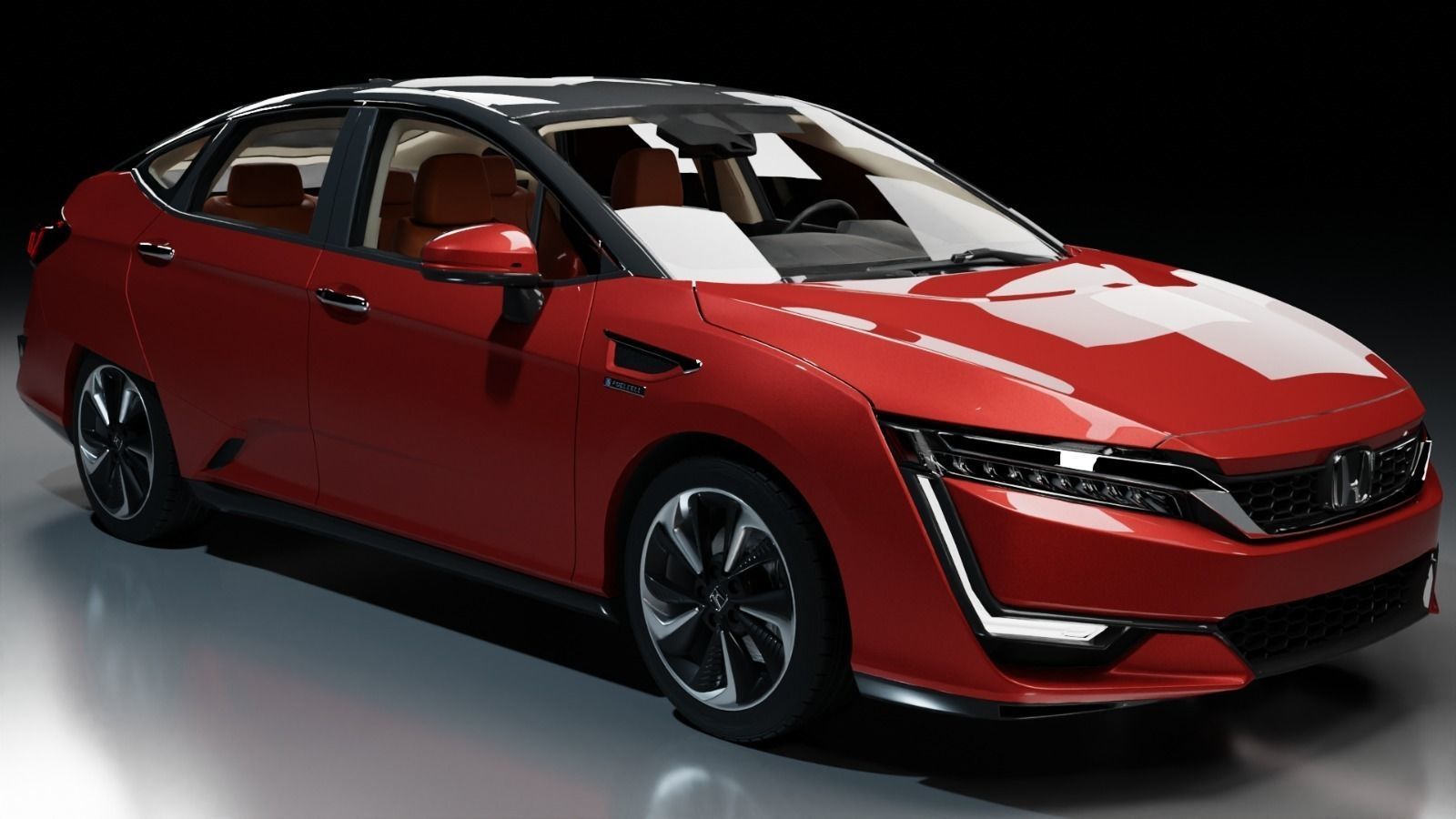 Honda Clarity Low-poly 3D model_1