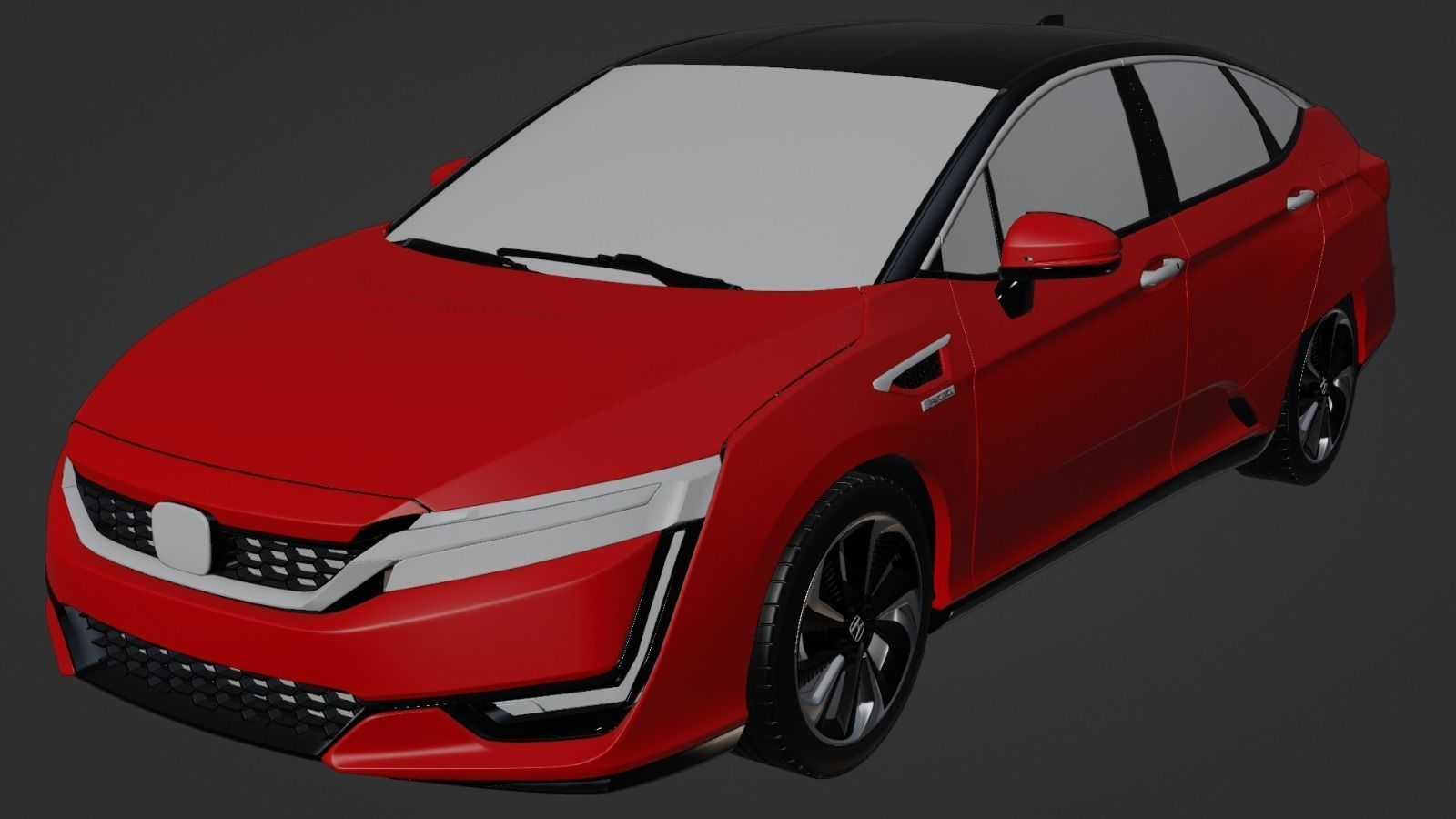 Honda Clarity Low-poly 3D model_7