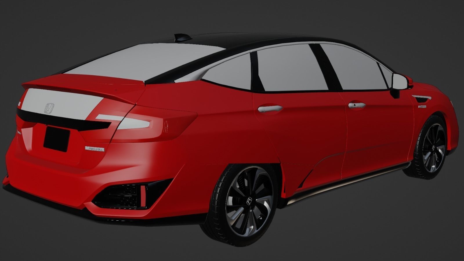 Honda Clarity Low-poly 3D model_8