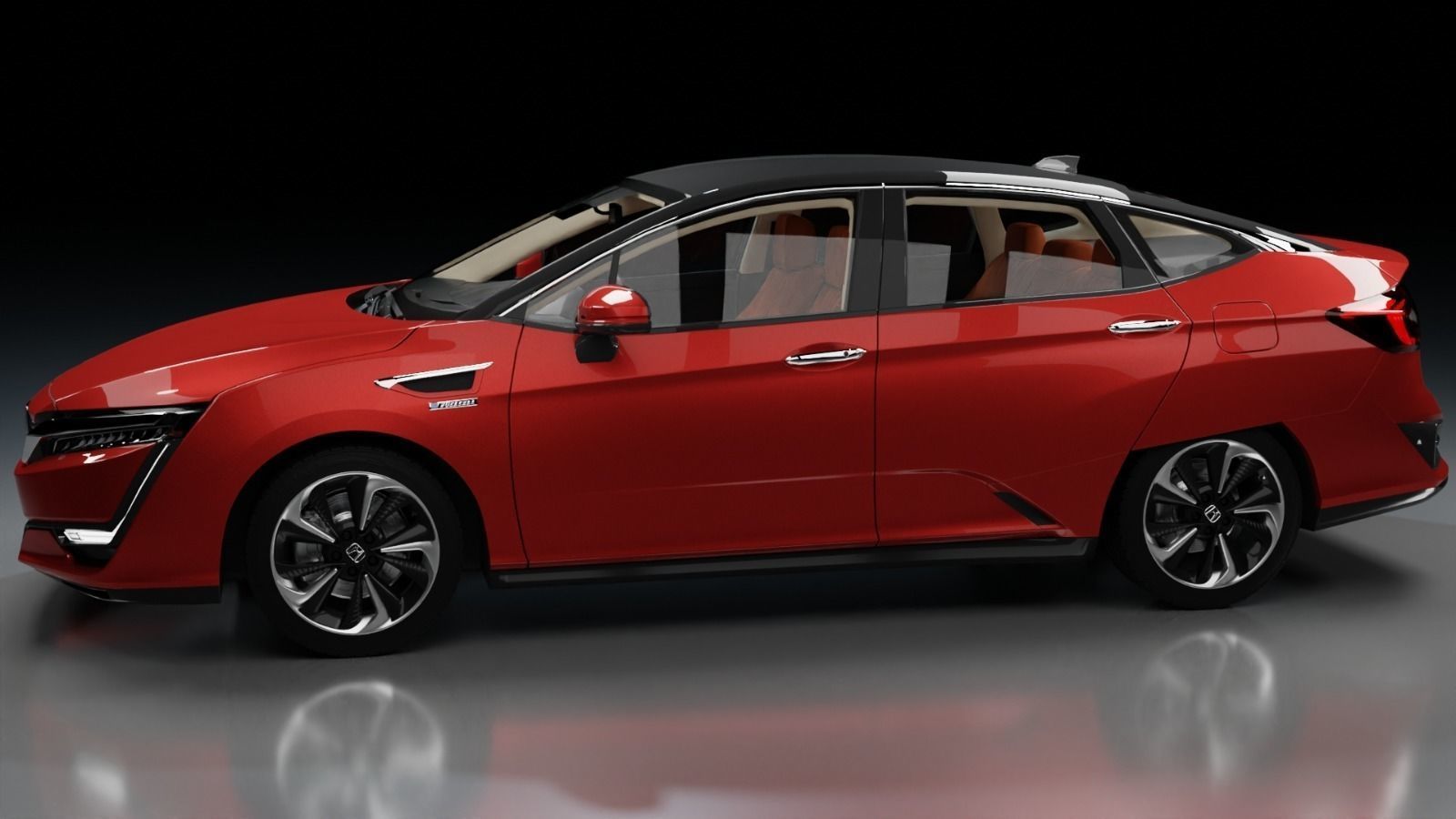 Honda Clarity Low-poly 3D model_3