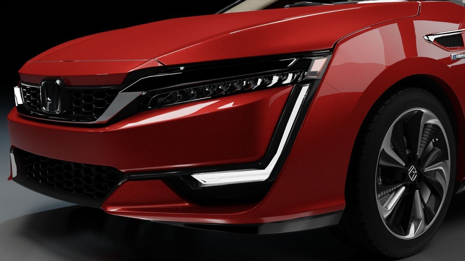 Honda Clarity Low-poly 3D model_5