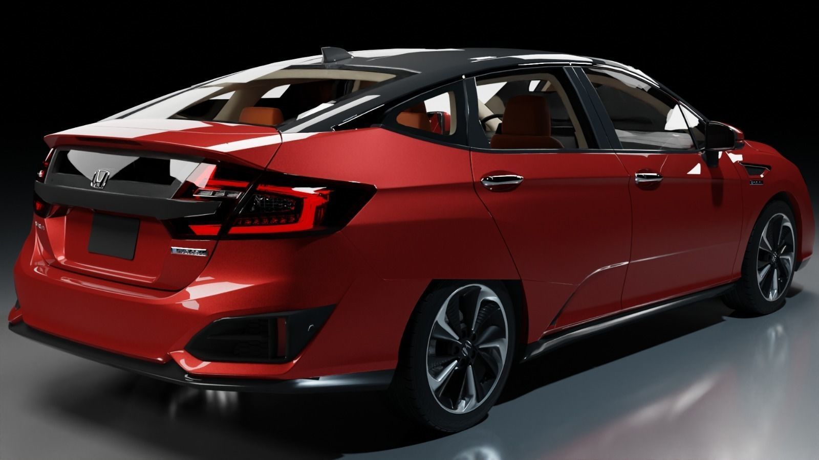 Honda Clarity Low-poly 3D model_2