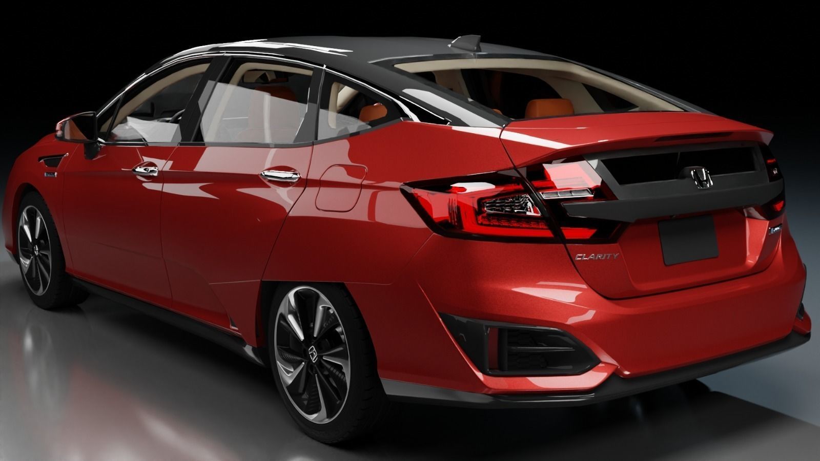 Honda Clarity Low-poly 3D model_4