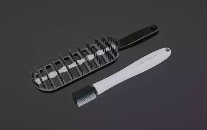 Combs and brushes Vent Brush Low-poly 3D model
