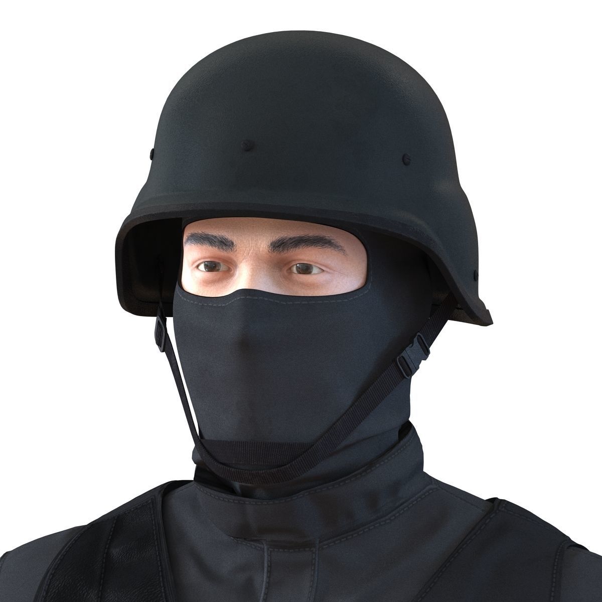 SWAT Man Rigged for Maya 3D model