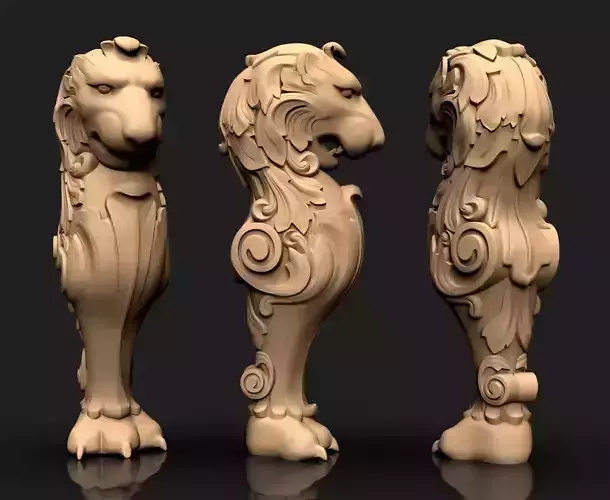 Stair CNC lion legs 