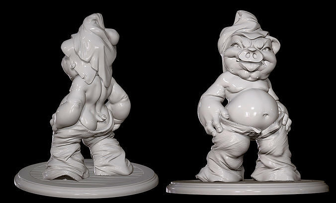 The Vampire Pig - Toy model to print  Part 02 Free 3D print model