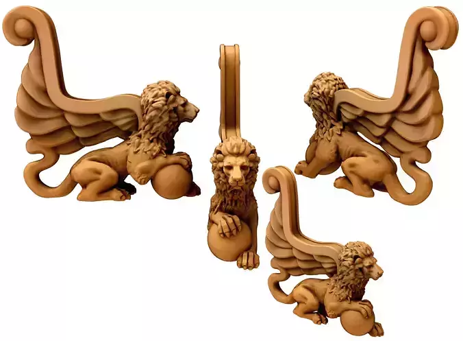 Lion Balustrade 3D model
