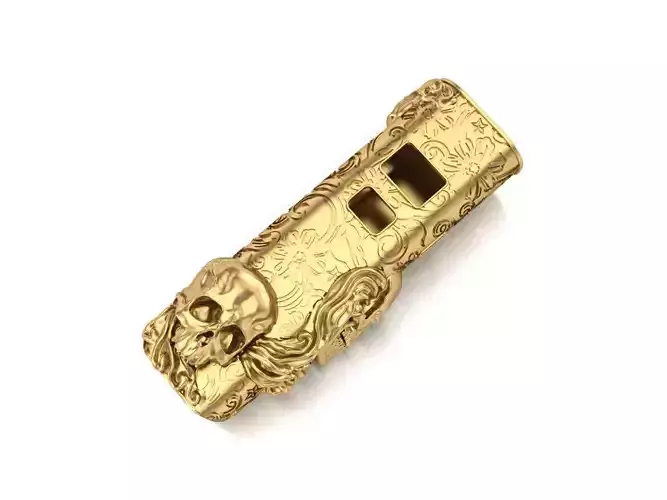 Skull-shaped vape OXVA pod cover 3D print model