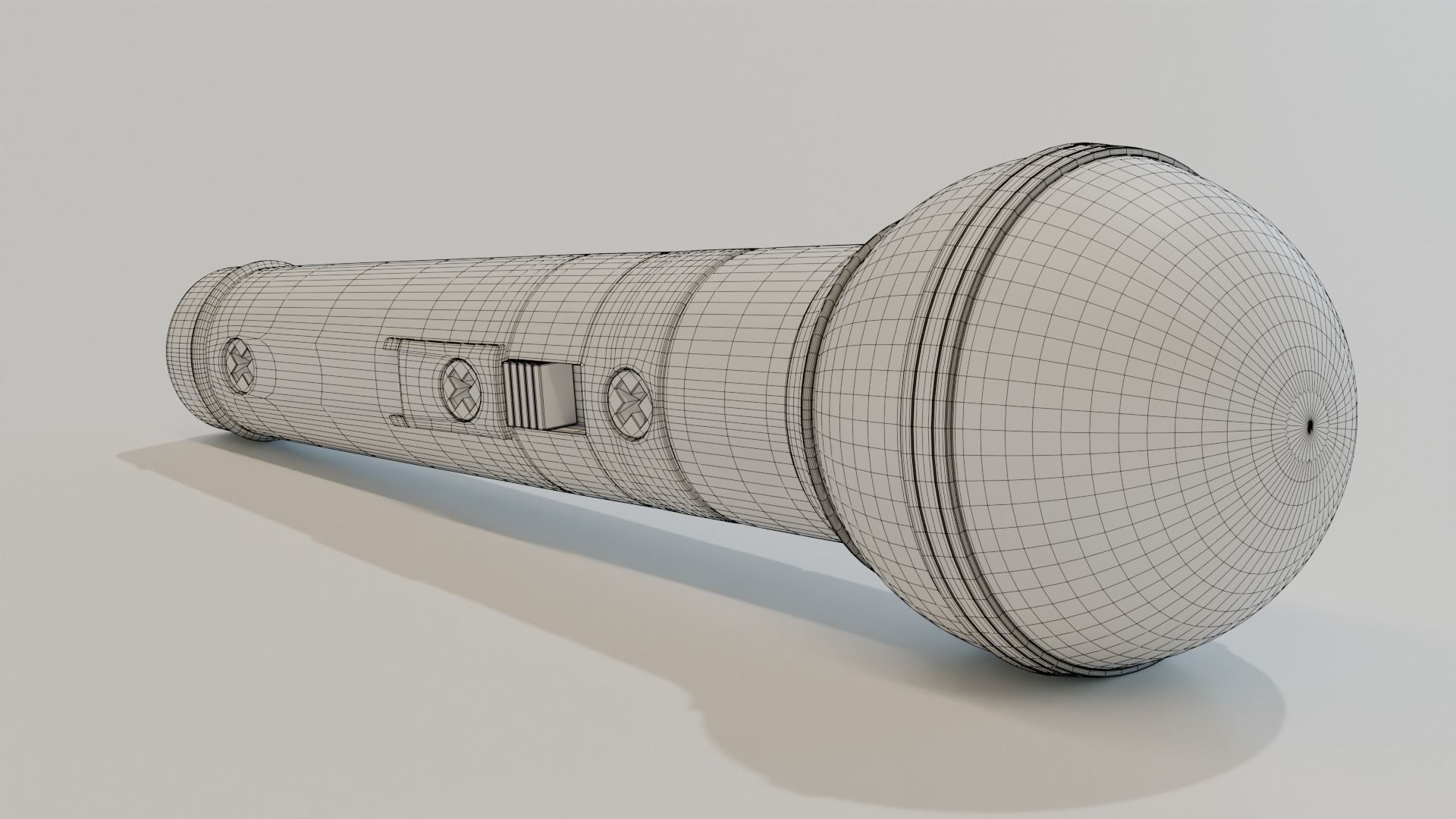 Game-Ready Microphone Low-poly 3D model_3