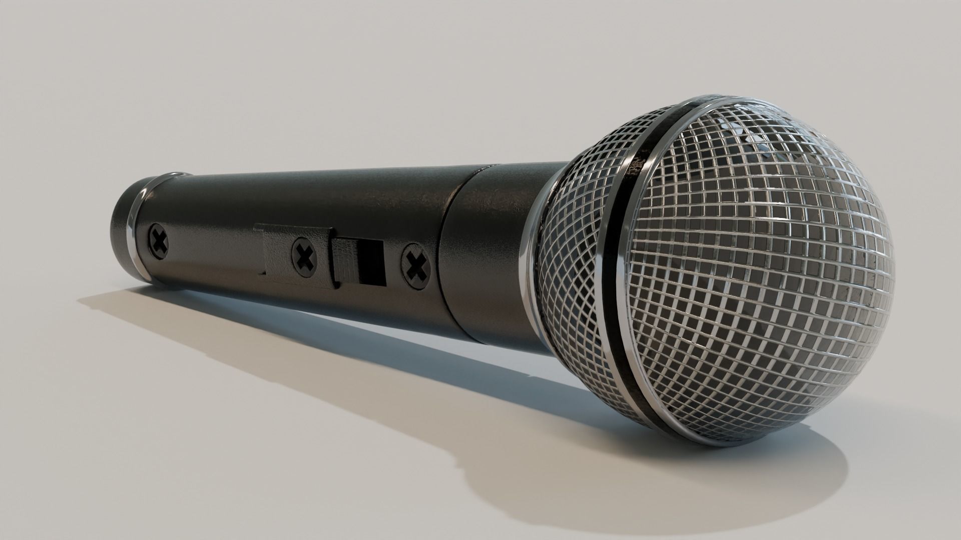 Game-Ready Microphone Low-poly 3D model_2