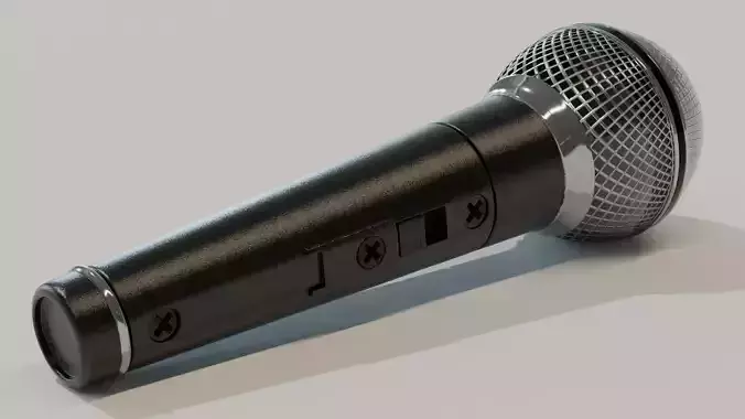 Game-Ready Microphone Low-poly 3D model