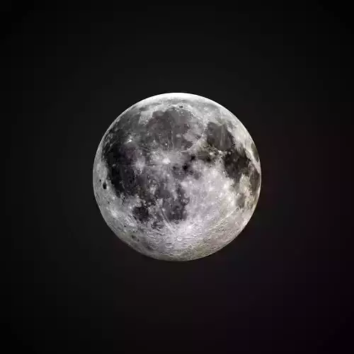 Photoreal Moon 3D model Photoreal Moon 3D model