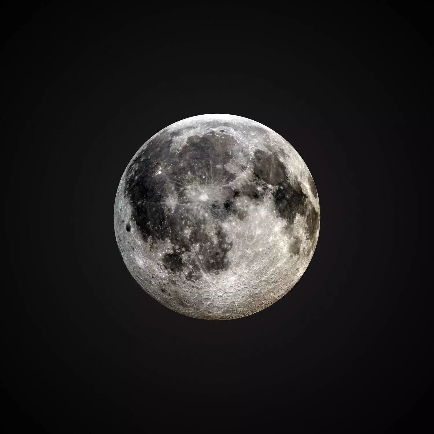 Photoreal Moon 3D model_0