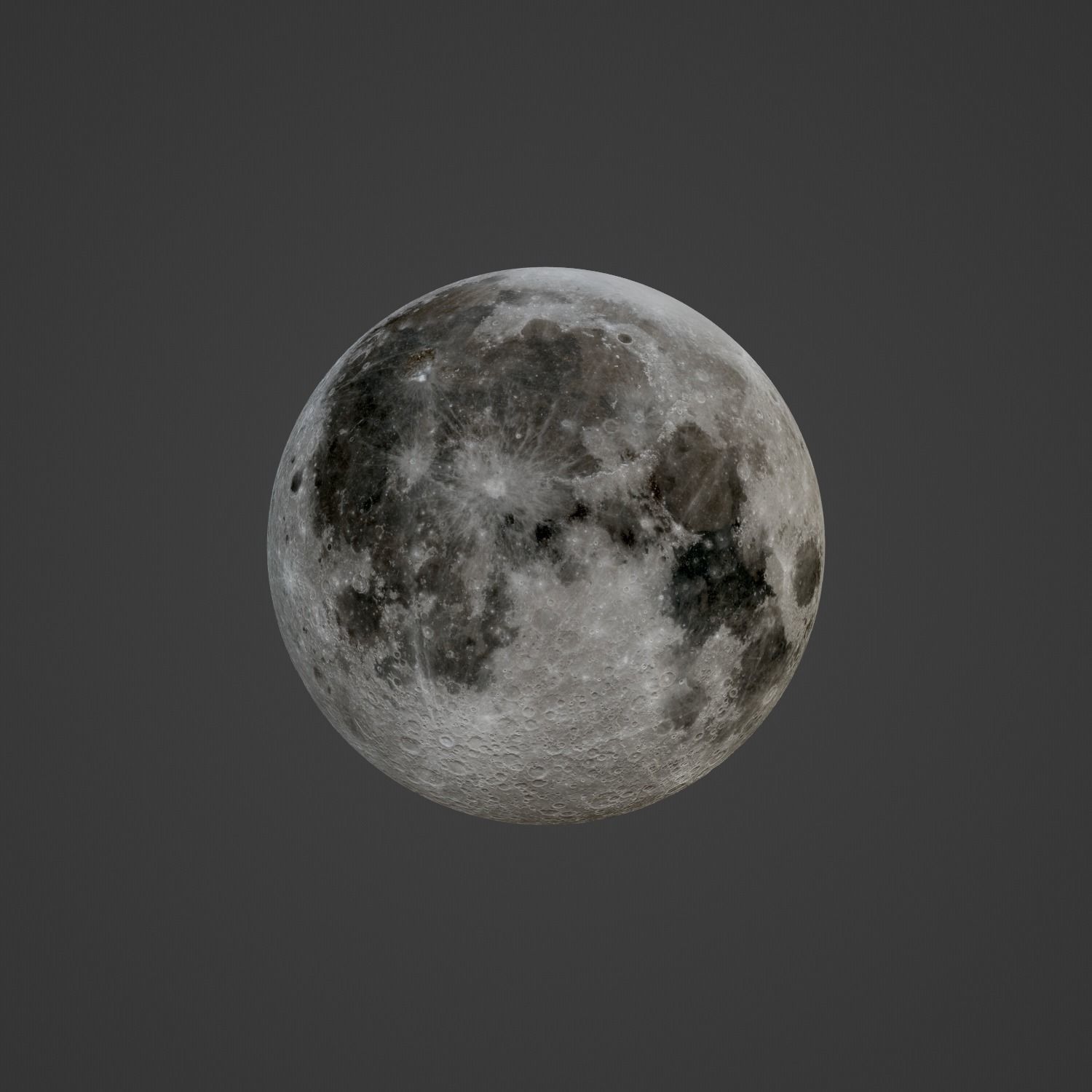 Photoreal Moon 3D model_5
